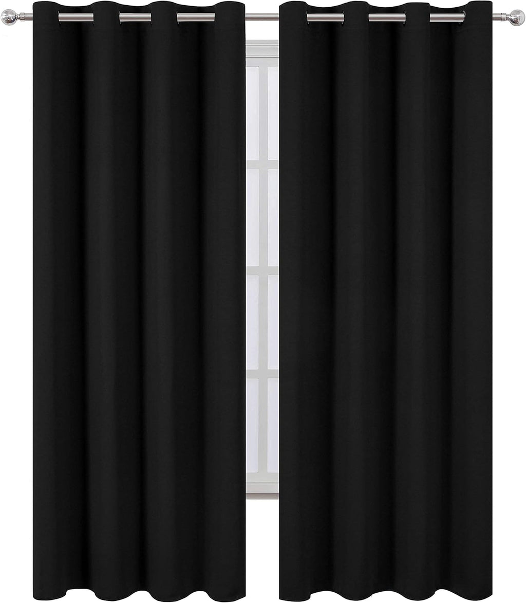 Plain Blackout Curtain - Black