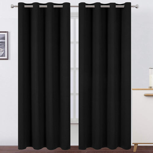 Plain Blackout Curtain - Black