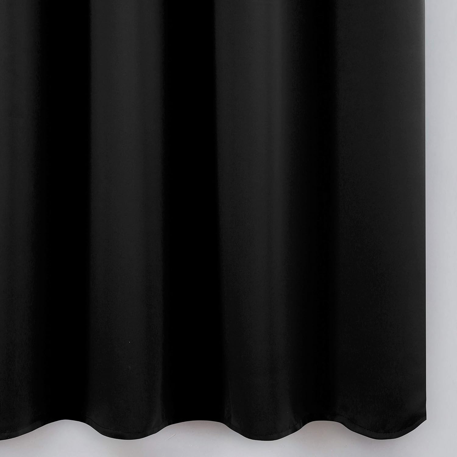 Plain Blackout Curtain - Black
