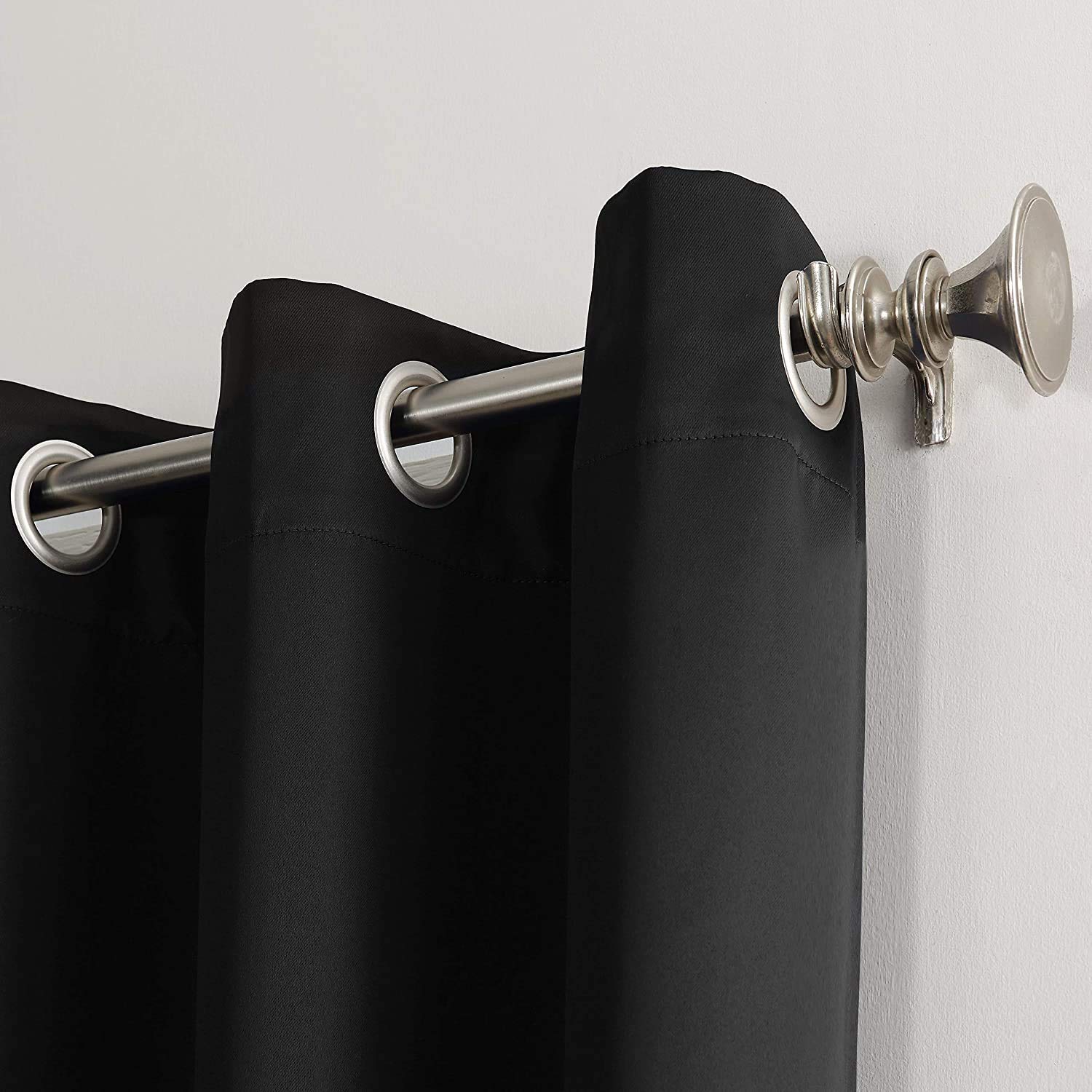 Plain Blackout Curtain - Black