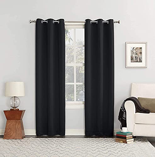Plain Blackout Curtain - Black