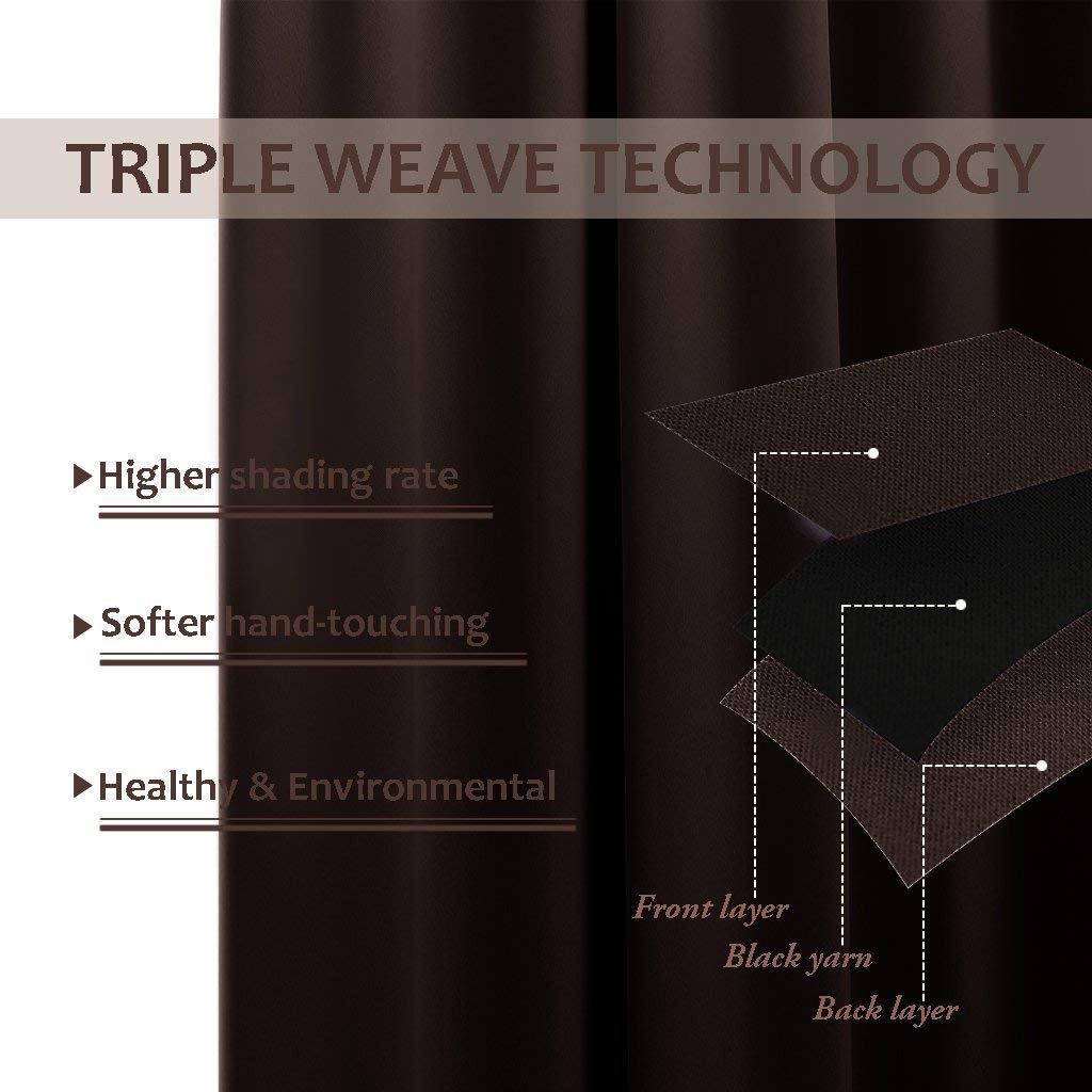 Plain Blackout Curtain - Coffee