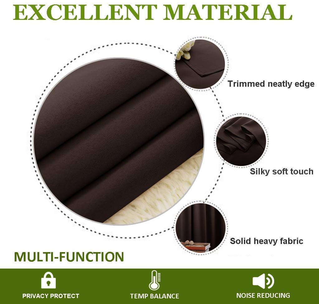 Plain Blackout Curtain - Coffee