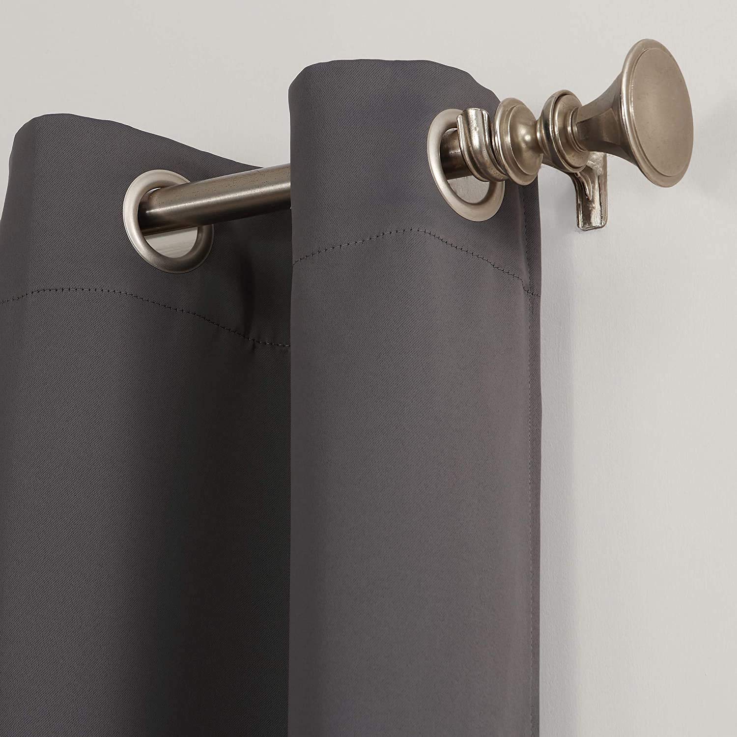 Plain Blackout Curtain - Grey