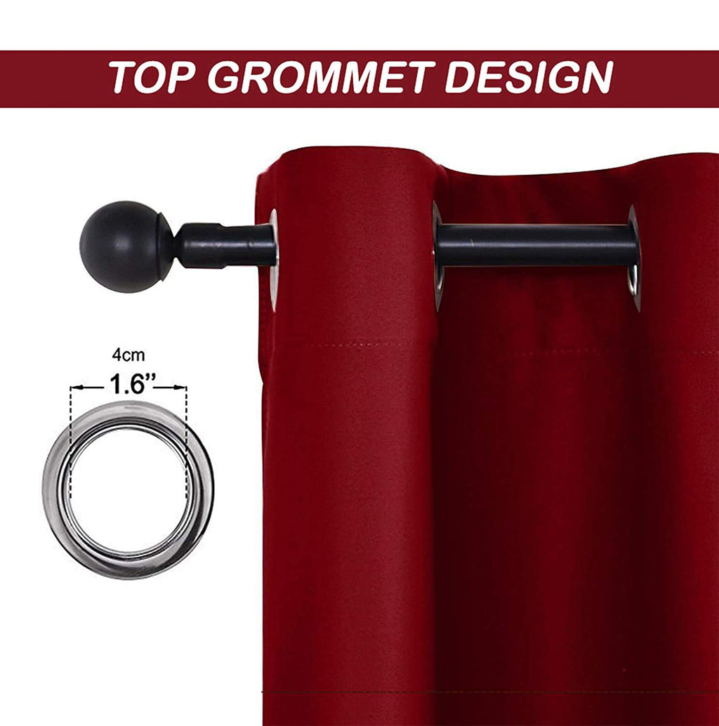 Plain Blackout Curtain - Maroon