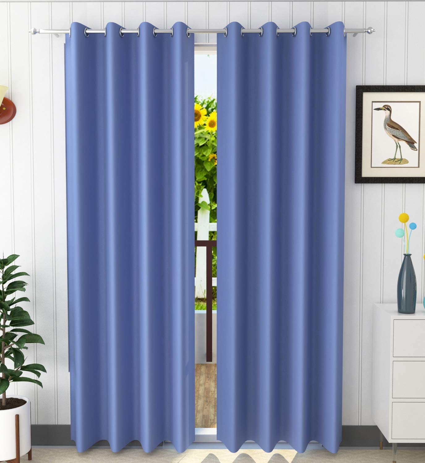 Plain Blackout Curtain - SkyBlue