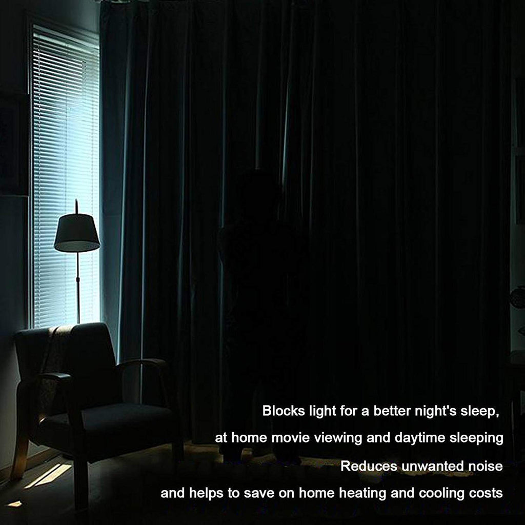 Plain Blackout Curtain - Blue